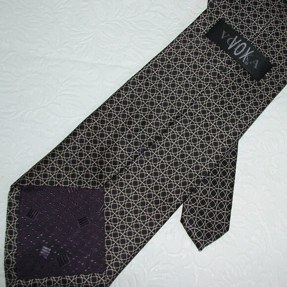 NWOT Vox Vodka Promo SILK TIE, 59", Classy Black & Gold, Advertising NEW - Picture 3 of 4